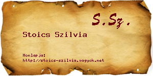 Stoics Szilvia névjegykártya